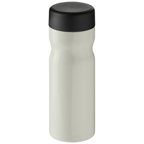 Bouteille personnalisable 650ml Ocean Plastic H2O Active® Ivoire et Noir